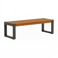 Panca da giardino 150 x 40 x 45 cm in legno marrone e antracite con seduta a doghe stile moderno